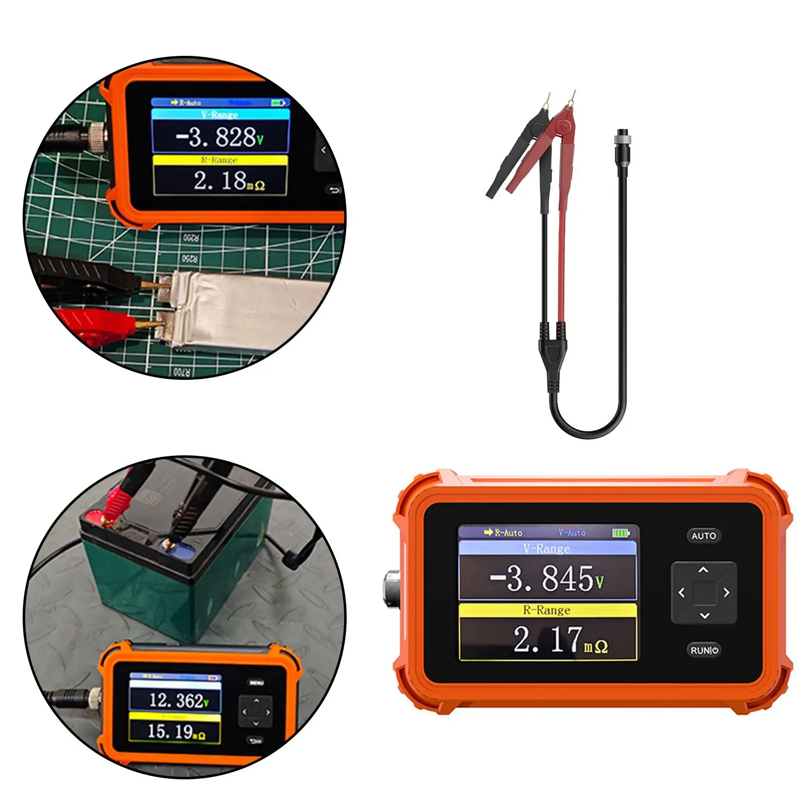 

Voltage Internal Resistance Battery Tester 0 -100 Ω Versatile for Household Automotive Digital Battery Analyzer High Reliability