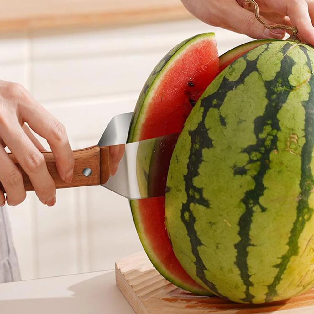 

Stainless Steel Watermelon Slicer Multifunctional Portable Fruit Cutter Kitchen Gadget for Easy Watermelon Melon Slicing