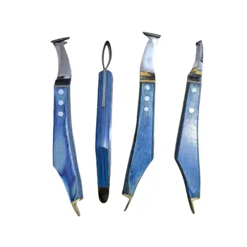 Coltello a ferro di cavallo, taglia zoccoli per bovini e pecore, in acciaio inossidabile, design per mancini e destrimani, taglio a ferro di cavallo con manico in legno 12 best sales strumenti per la rifinitura degli zoccoli - №6