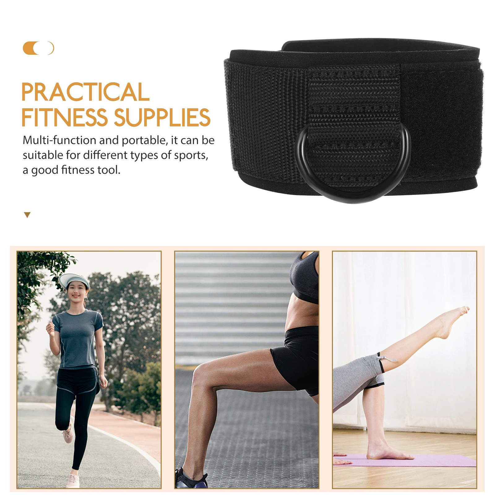 

2 Pcs Ankle Straps on Band Fitness Buckle Adjustable Strapping Heavy Duty Nylon