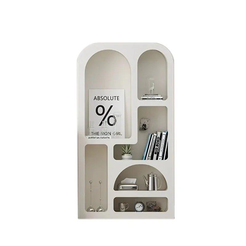 

Cream wind white cave cabinet display cabinet small apartment Nordic simple living room vaulted storage