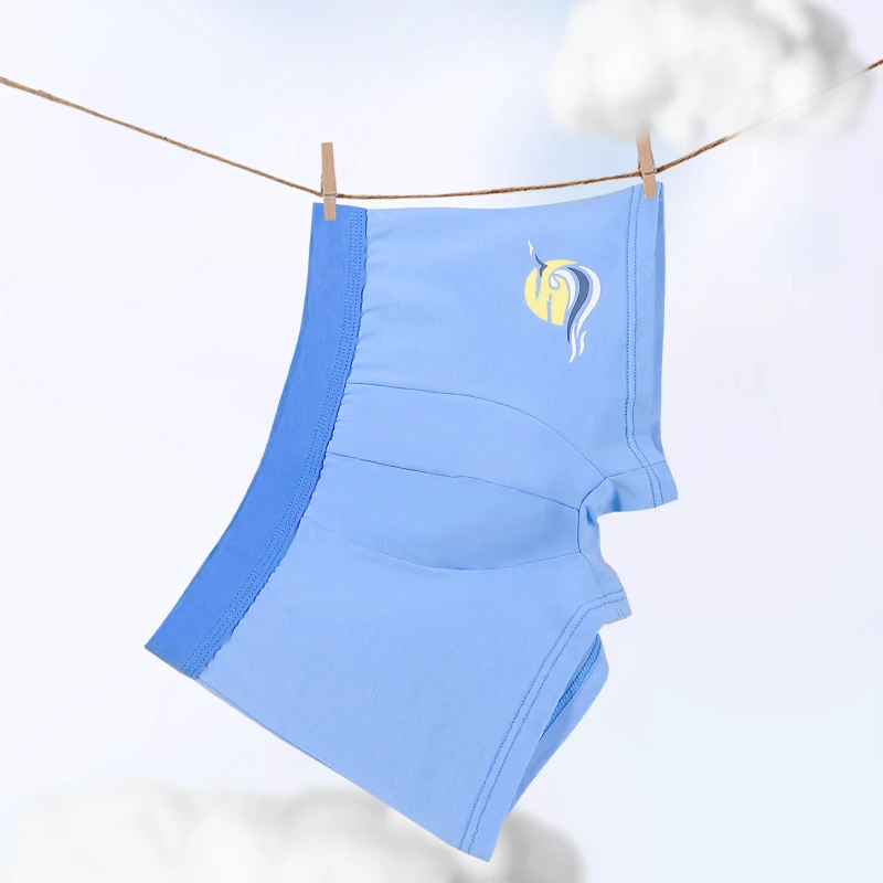 십대 순면 항균 속옷 남성 복서 발달 기간 스포츠 통기성 반바지 소년 중학교 상자