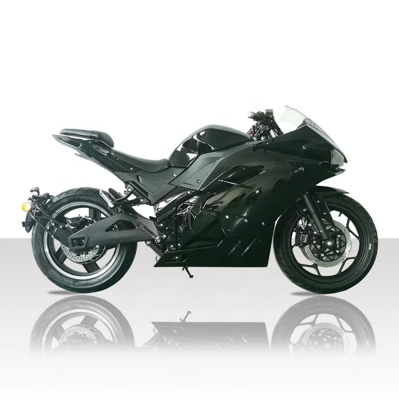 STLF Luyuan Range 200km Adulto 72V 5000W 130KM/H Bicicleta eléctrica negra mate Motocicletas eléctricas