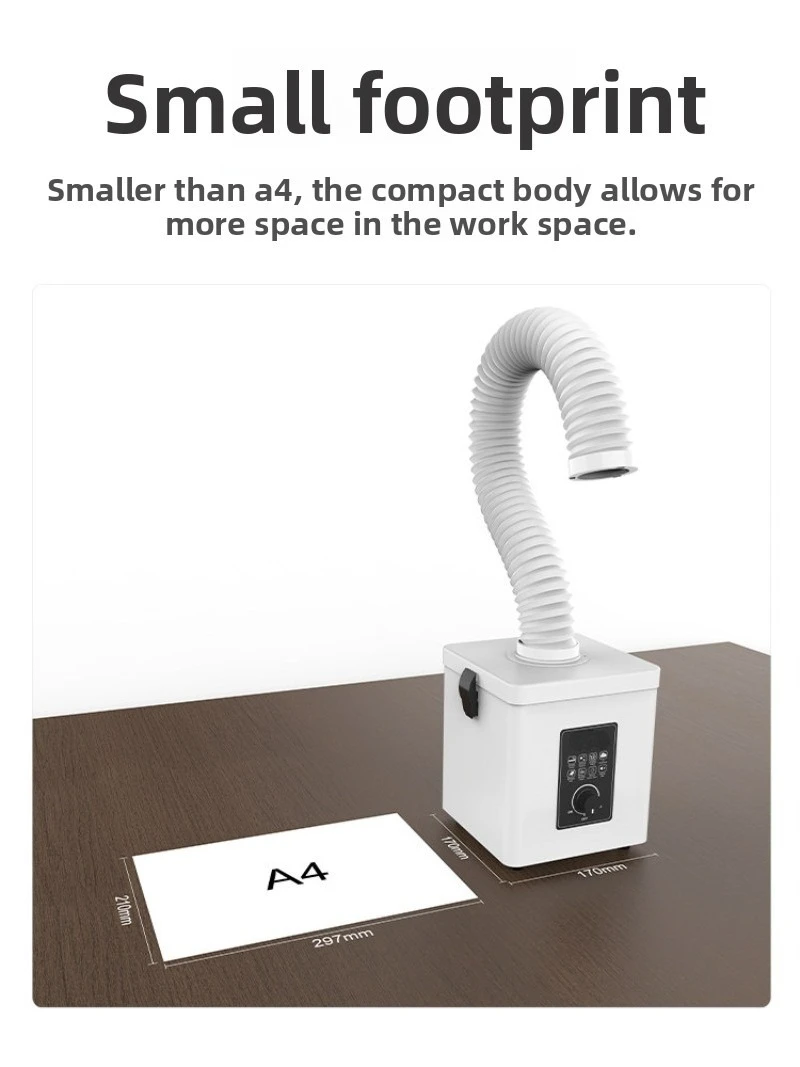 Soldering Smoke Purifier Welding Fume Extractor Desktop Filter Odor Dust Collector Indoor Air Cleaner Exhaust Fan