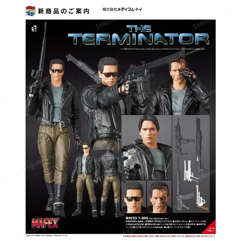In Stock MEDICOM MAFEX 176 Terminator T1 T-800 T800 Arnold Action Figure Toy Collection Gift