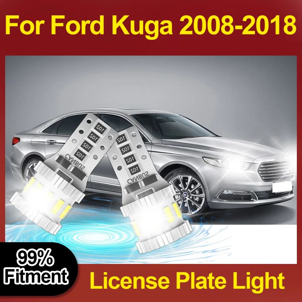 

2 шт. 3400LM мигающий светодиодный светильник номерного знака T10 W5W CSP для Ford Kuga 2008 2009 2010 2011 2012 2013 2014 2015 2016 2017 2018