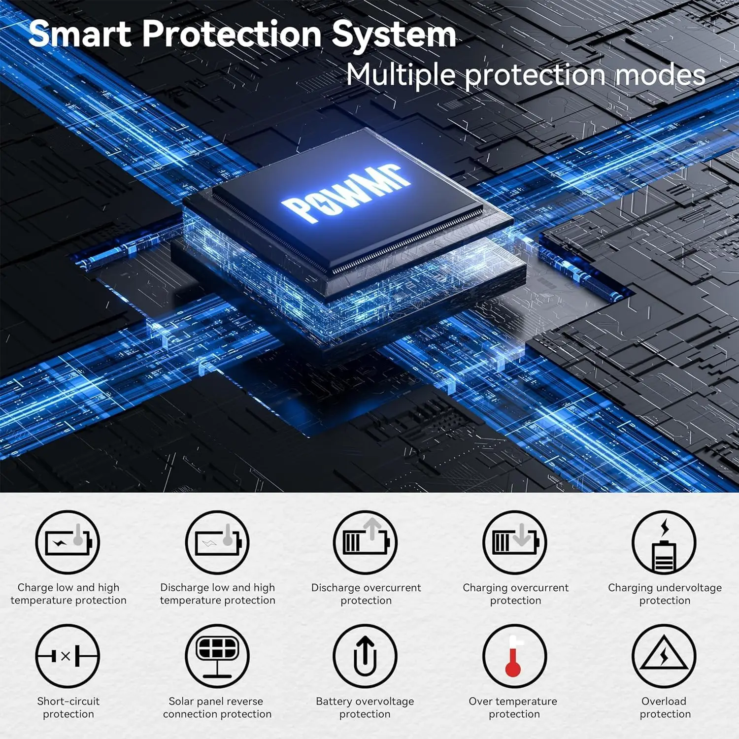 Imagem -04 - Powmr 6.2kw 4.2kw Inversor Solar Híbrido na Rede Inversor de Onda Senoidal Pura 24v 48v 230v Saída Dupla com Carregador Solar Mppt 120a