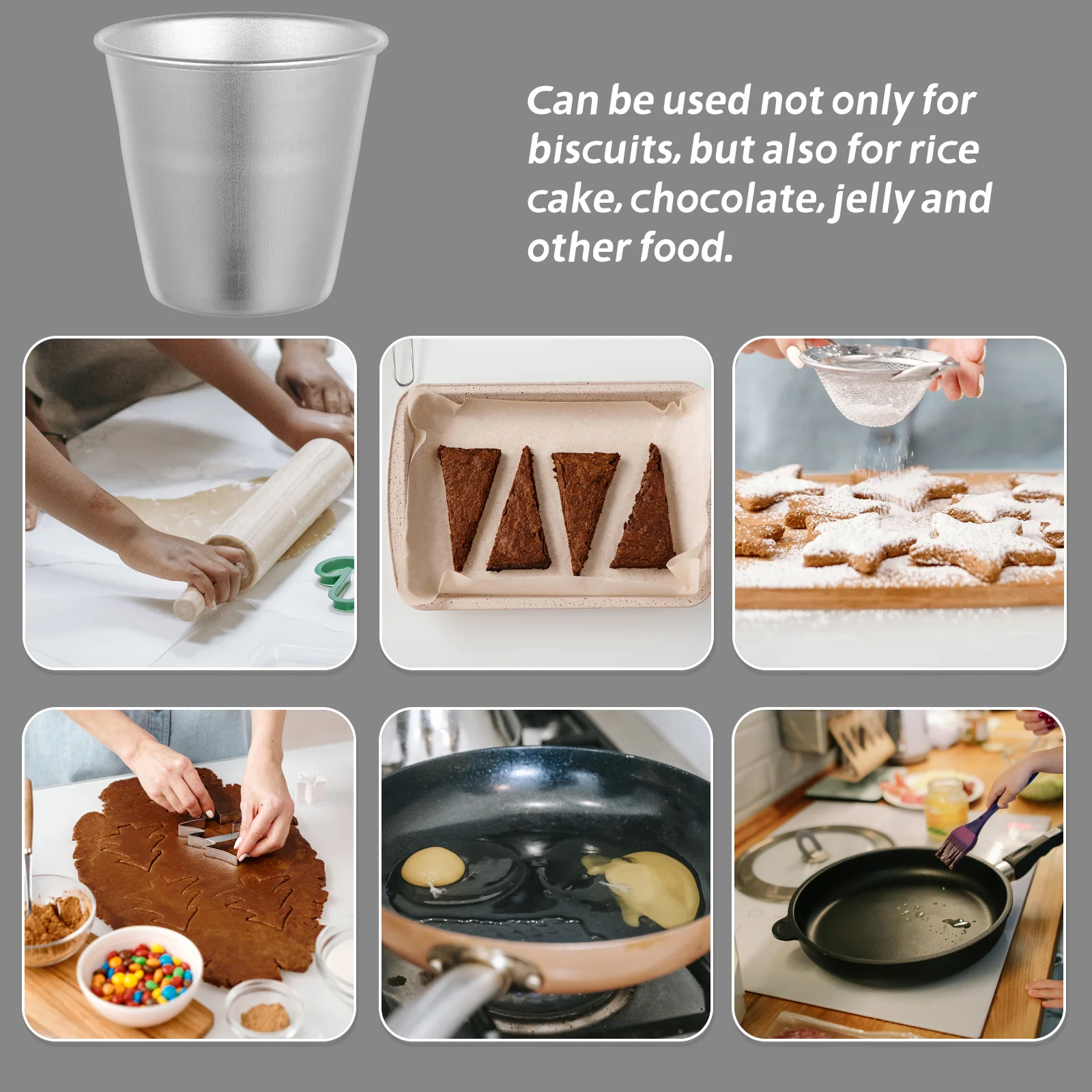 

3Pcs Round Cake Molds Non-Stick Aluminum Alloy Baking Pans Kitchen Bake Tools Mini Cake Baking Supply DIY Pastry Gadget