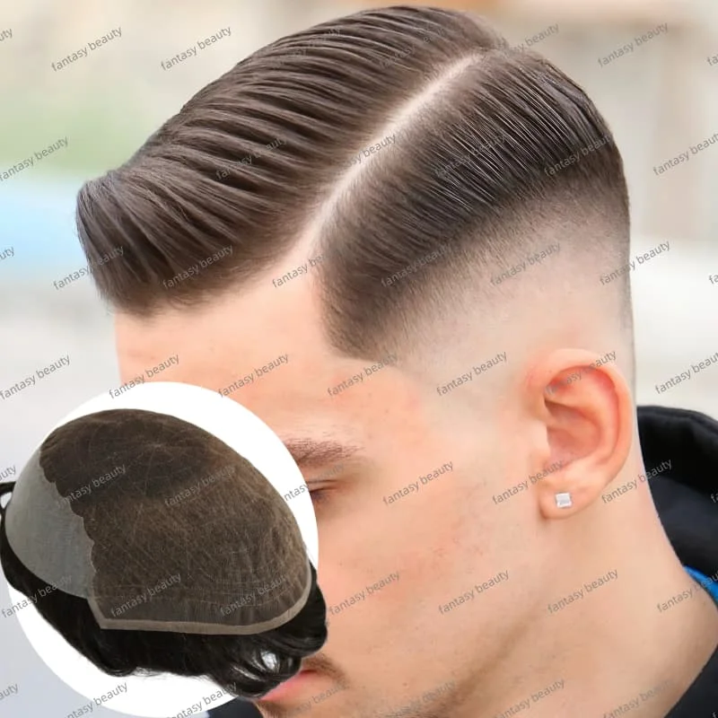 

Мужской парик q6 Hd швейцарское кружево 100% натуральная линия волос 8x10/ 7x10/ 7x9/6x8/мужской парик q6 система волос для мужчин мужская капиллярная