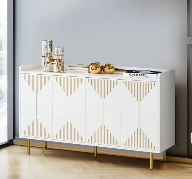 

Dextrus Storage Sideboard Cabinet with 4 Doors Modern Kitchen Buffet Cabinet, Coffee Bar Cabinet, Television Tables Entryway