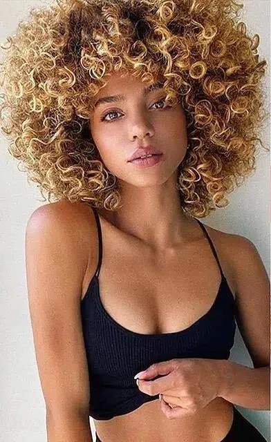 جيري مجعد للنساء الأفرو شعر مستعار شديد التجعد الدافئة براون بوب شعر مستعار مع الانفجارات قصيرة عابث قطع ريمي الشعر البشري آلة صنع الباروكات