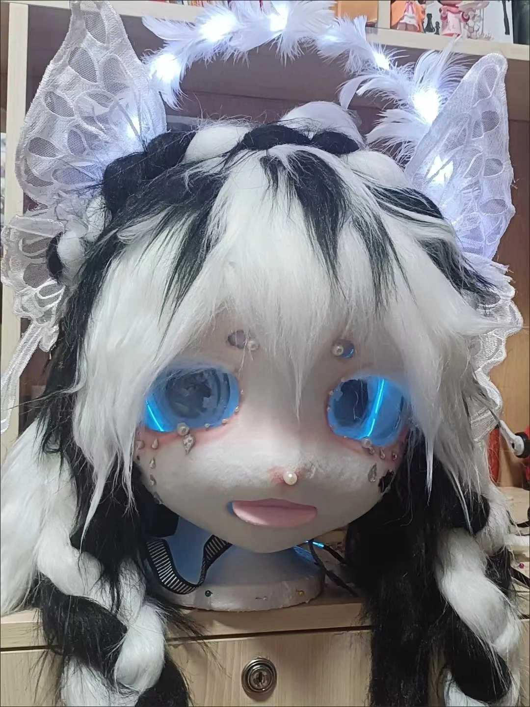 

Yis cosplay Furry Head Mask Fursuit Face Base Fursona Kigurumi Kemono Animal Skull Custom Beast Head Handmade Mask