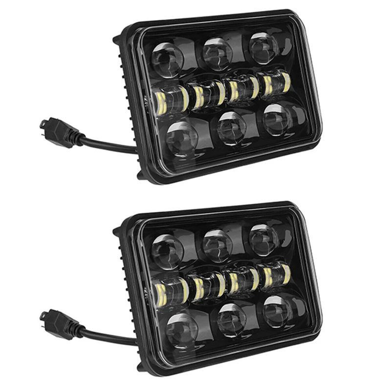 

2Pcs 4X6 Inch 150W LED Headlight Beam LED Headlight With DRL For Jeep Wrangler