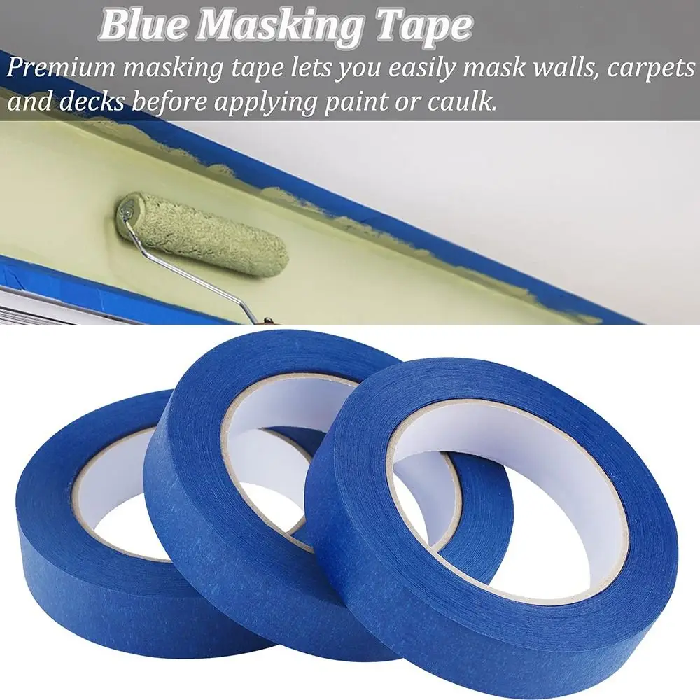 DIY Craft Multi Size Blue Painters Tape Blue Temperature Resistance Clean Release Paper Peel Masking Sticker Decor Craft