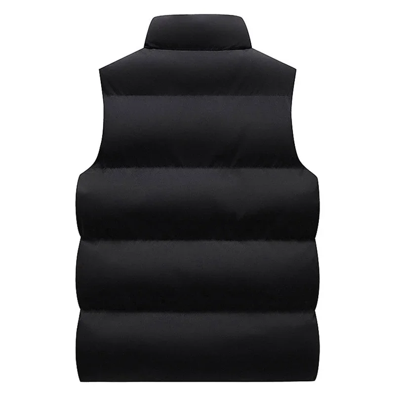 الرجال سترة منتفخة الخريف الشتاء مبطن سترة أسود رمادي أكمام معطف سترات عادية سميكة الدافئة أبلى سترة سترة الملابس #6