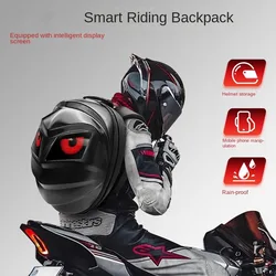 Zaino da ciclismo LED Knight Borsa da moto a LED con schermo oculare APP Bluetooth Borsa da donna impermeabile antipioggia Borse da scuola Rugzak