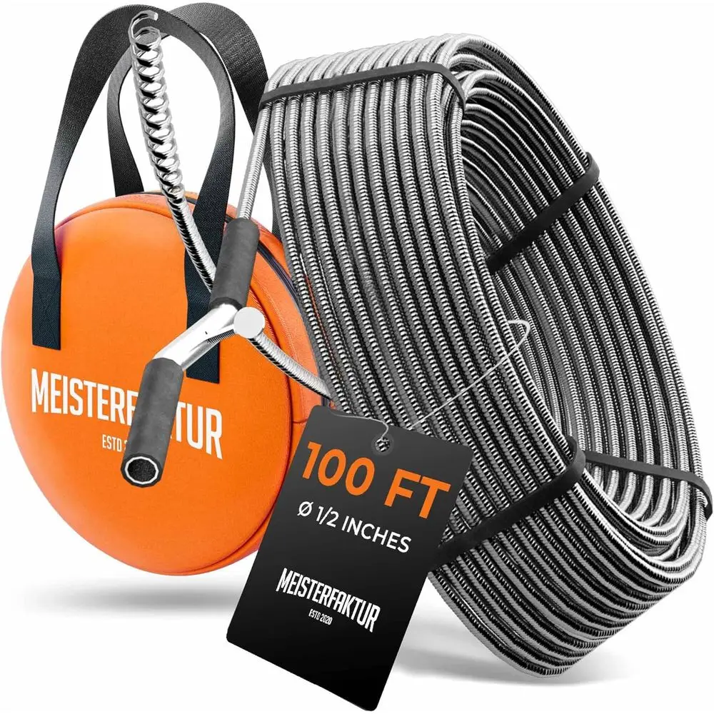 

3.0 [100 футов] — очень длинная — Идеальная сантехническая змея для тяжелых и глубоких блоков — сливной шнек для настоящих самолетов! (1