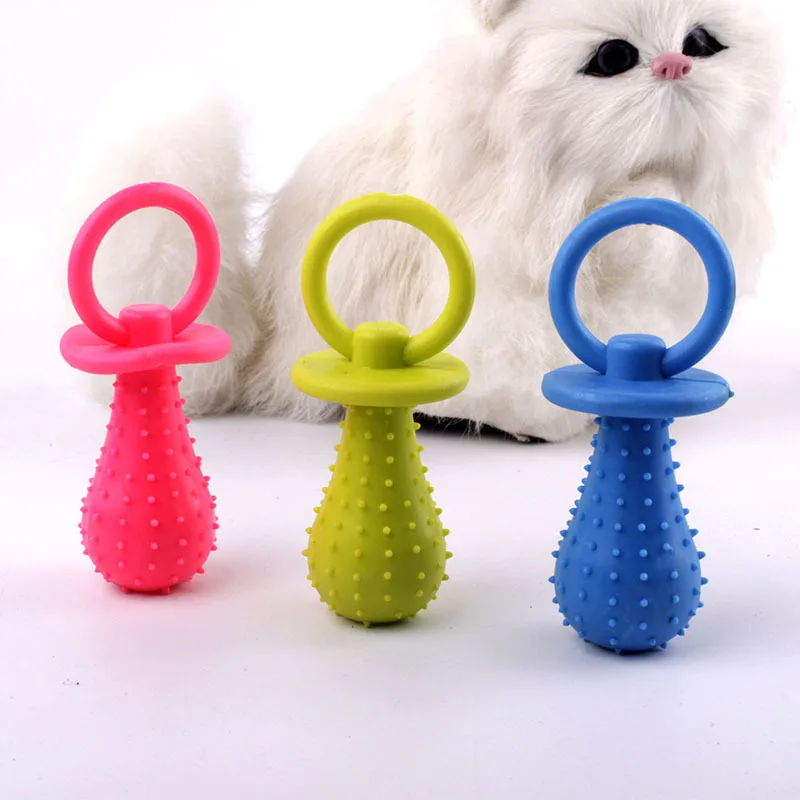 1PC Pet Toy for Small Dog Teeth Cleaning Chew Training Tos Non-toxic Rubber Resistance To Bite Dog Toy Pet Supplies Random Color