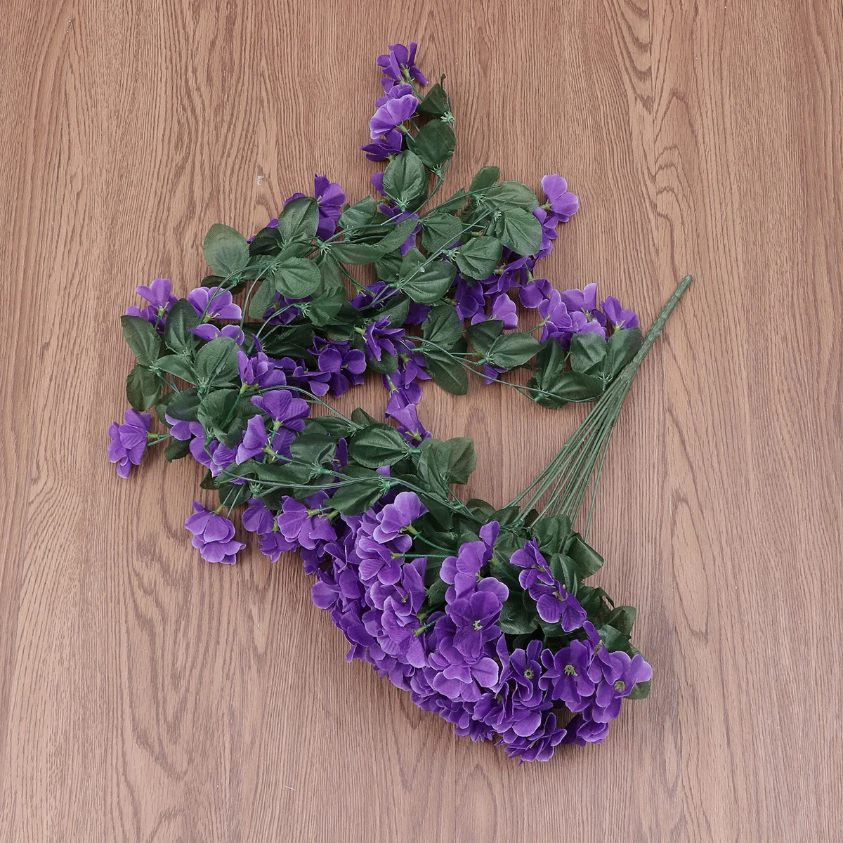 

2 pcs Artificial Wall Hanging Flower Vine Purple Simulation Plants For Home Office Decor Balcony Living Room Desktop Decoration