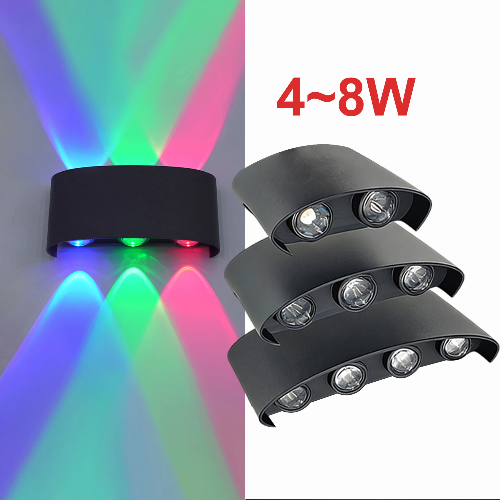 LED Color Wall Light 4W/6W/8W Wall Lamp Suitable for Hard Wired Wall Lights in Bedrooms, Living Rooms, Corridors