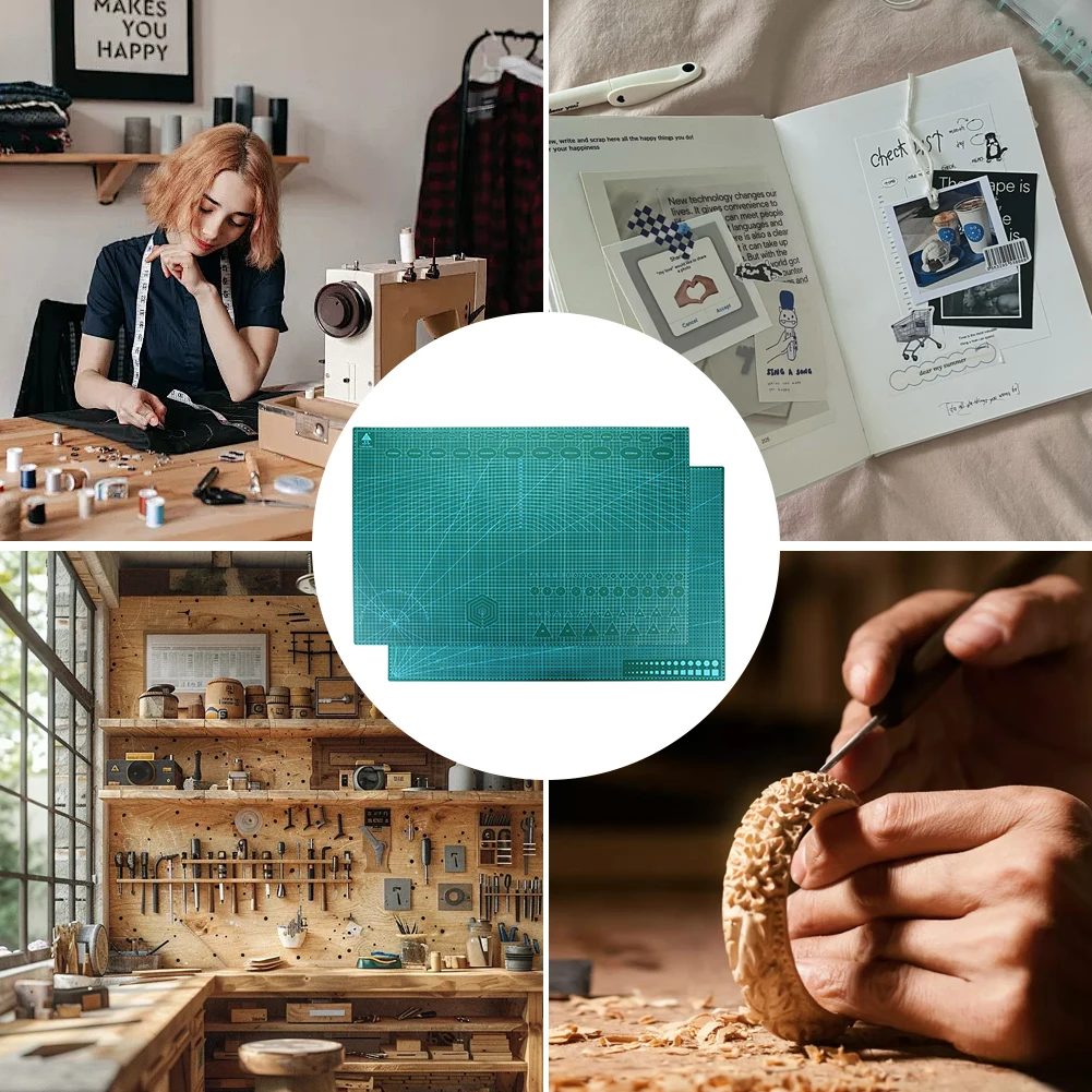 

Self Healing Cutting Mat Gridded Cutting Board Double-Sided PVC Cutter Plate Rotary Cutting Board for Scrapbooking DIY Projects
