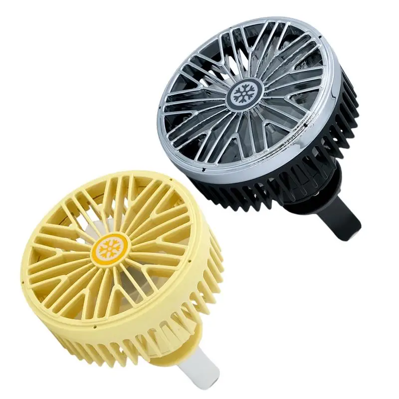 USB Car Air Vent Clip Fan Auto Mini Air Fan Noiseless Air Outlet Fan 3 Wind Speed Cooler Fan Adjustable Vent Fan Car Accessories