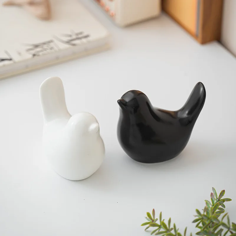 Modern Simple Luxury Ceramic Bird Figurines Home Decoration Accessories  Bird Figures Decorative Wedding Ornaments