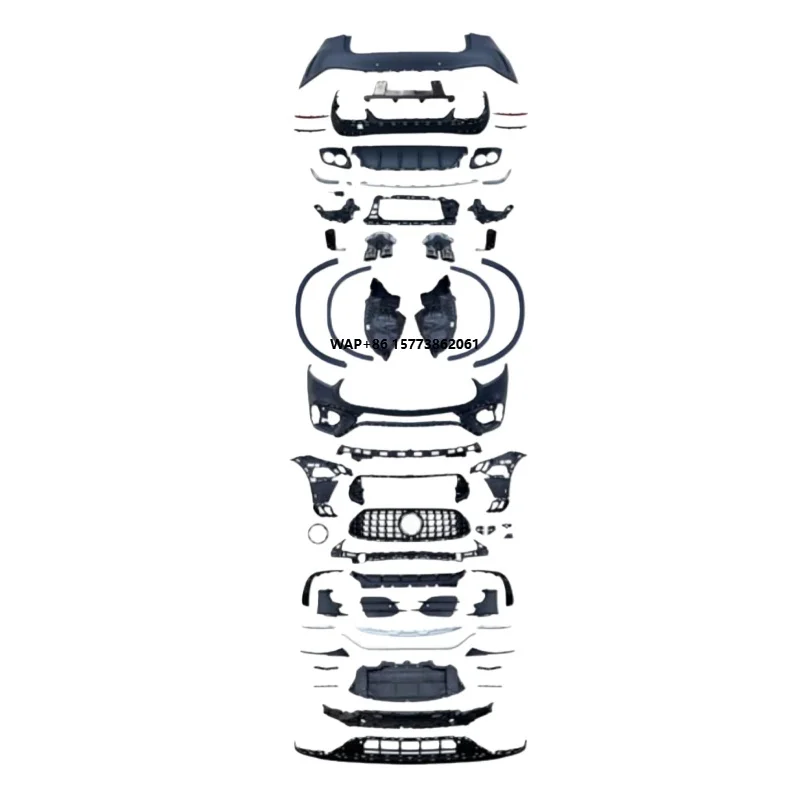 

for W254 Upgrade GLC43 Large Surround Front Bumper Grille Tail Lip Tail Muffler Rear Bumper Wheel Arch