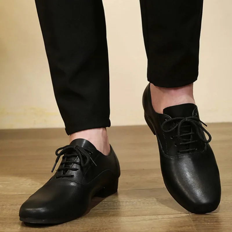 Men's Modern Leather Dance Shoes Men's Latin Dance Ballroom Dance Shoes