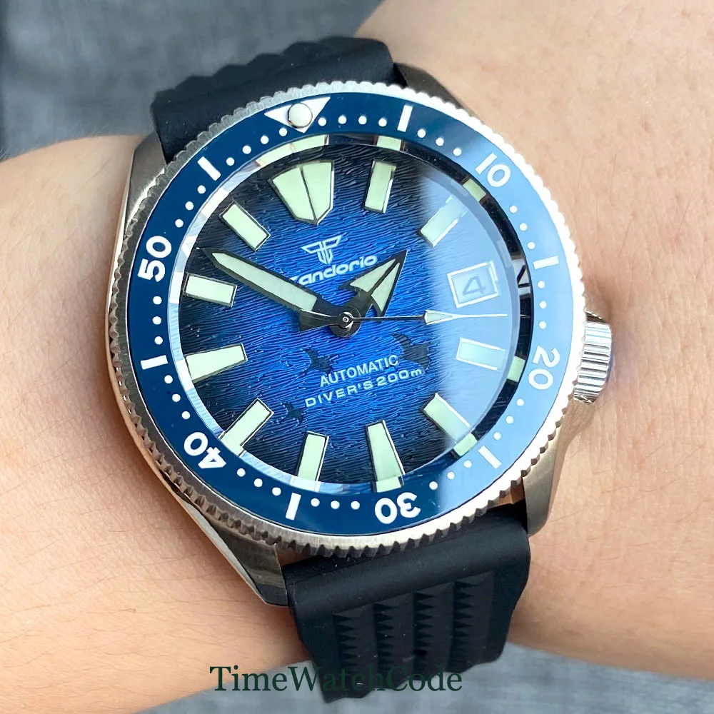 

Tandorio Diving Automatic Watch for Men NH35 Movement Lady Watches Sapphire Crystal 20BAR Waterproof 37mm reloj hombre