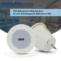 4'' Waterproof IP55 Speaker Mini Music Speaker Full Range Ceiling Speakers PA Sound System for SPA Sauna Bathroom Shower Room