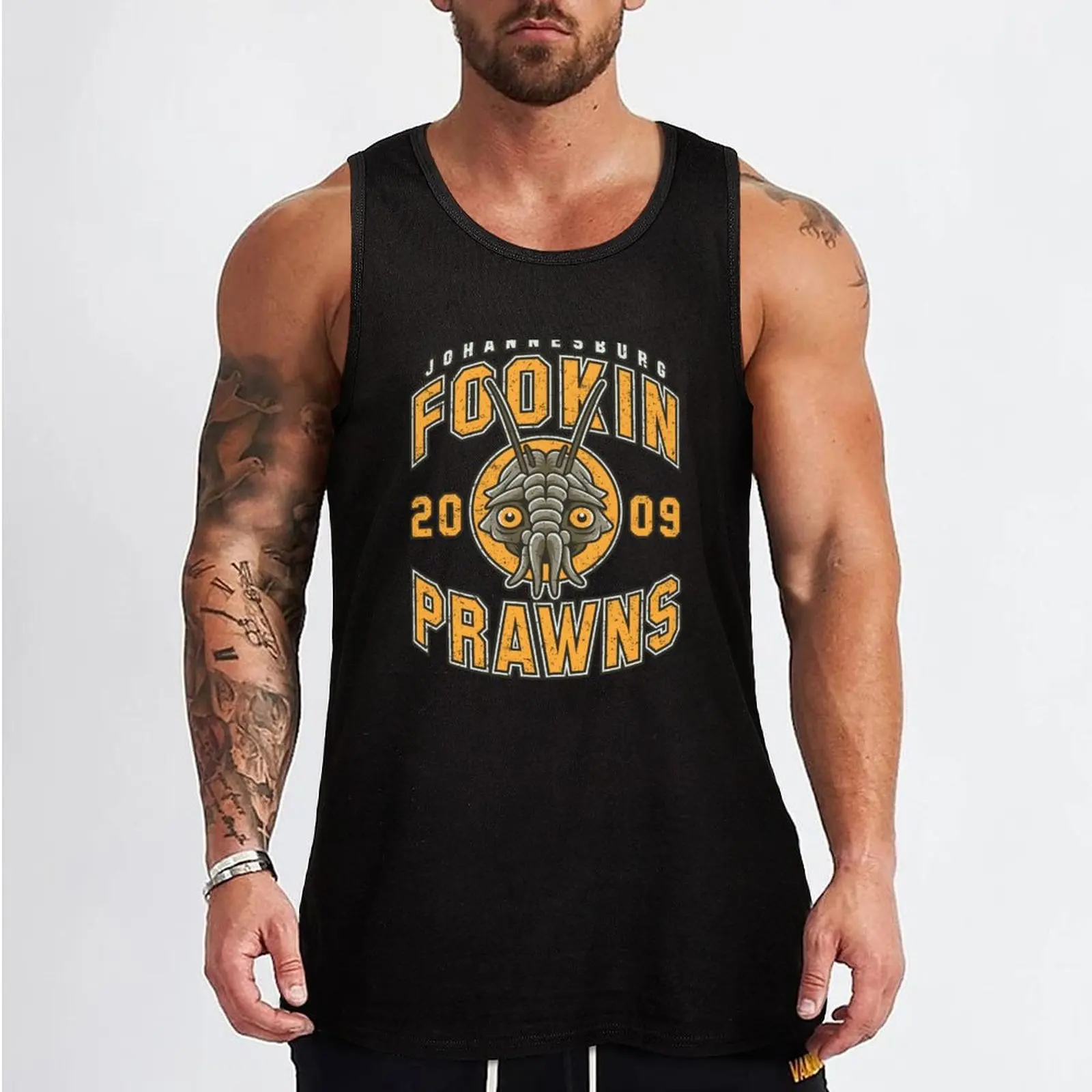 Fookin Prawns Tank Top sports suits Men's sleeveless gym clothes men basketball clothing