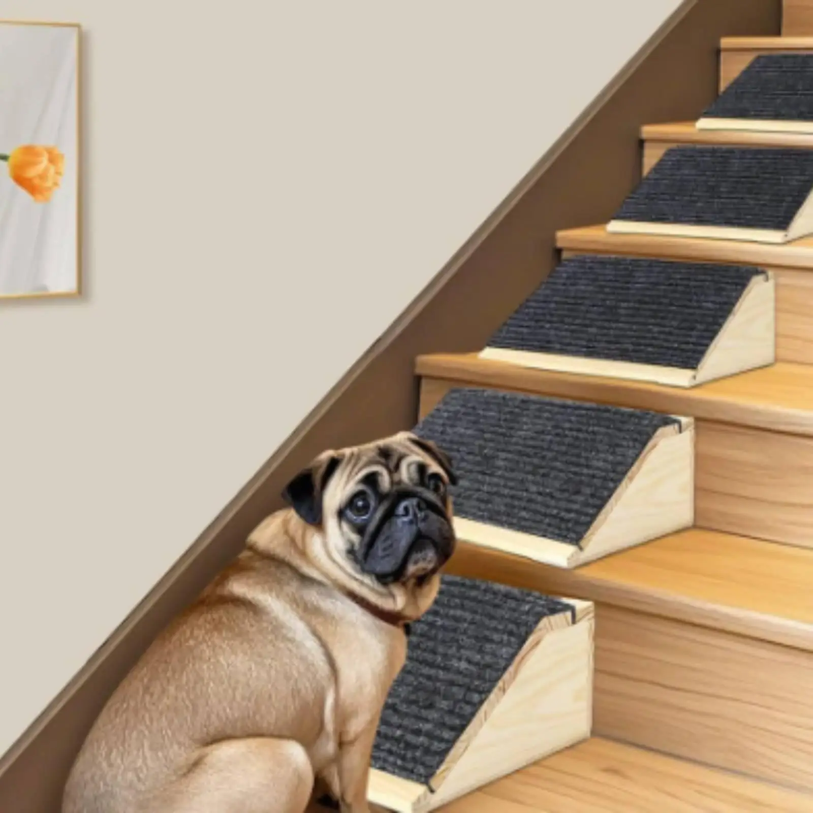 Rampe pour animaux de compagnie, rampe inclinée en bois, robuste, pour animaux âgés, jeunes chiens, escaliers, maison