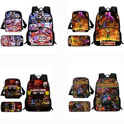 Mochilas infantis para F-Five Night At Freddys, bolsa de ombro, estojo de lápis, aluno, grande capacidade, bolsas escolares para meninos e meninas, melhor presente