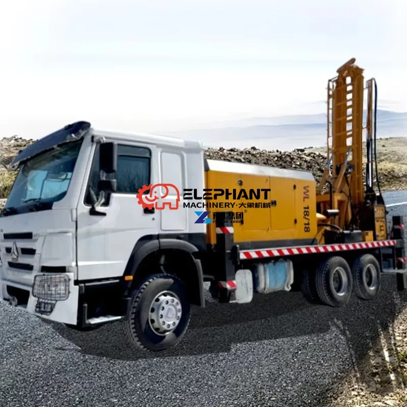 Truck Mounted Water Well Drilling Rig 300m Pneumatic Borehole Drill 220V with Pump Motor Engine Core Components