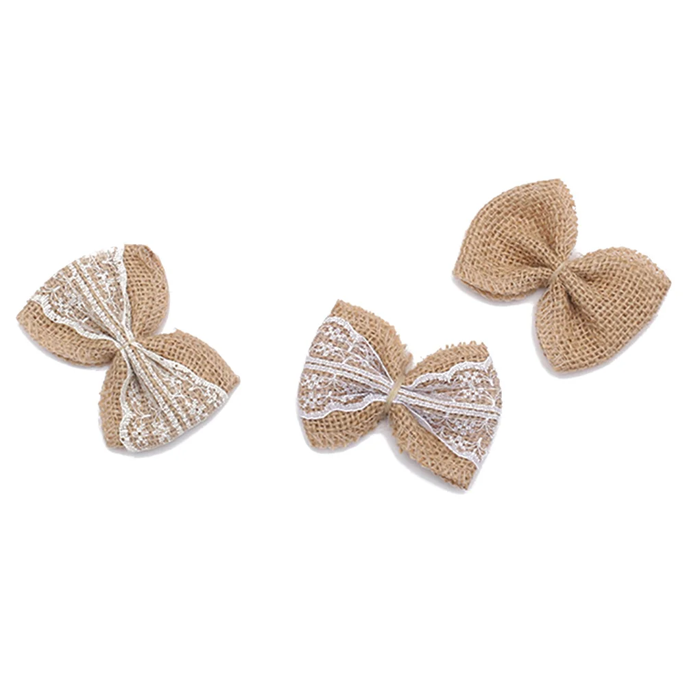 

24Pcs Jute Flower Burlap DIY Vintage Handmade Materials Eco-Friendly Craft Decoration Wedding Party Birthday Centerpiece