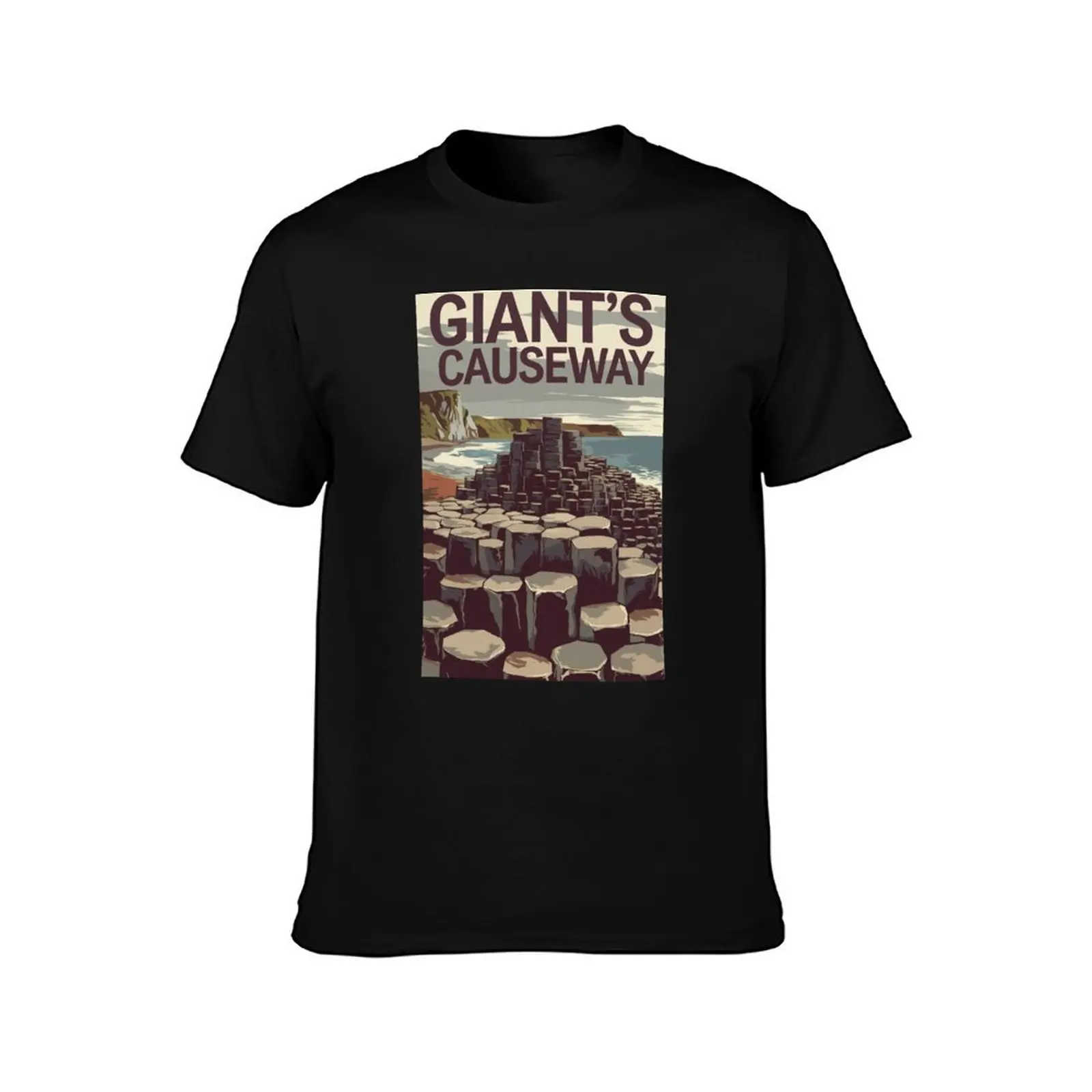 Giant's Causeway Ireland Illustration Travel Art Vintage T-Shirt Anime t-shirt graphics clothes mens shirts graphic tee