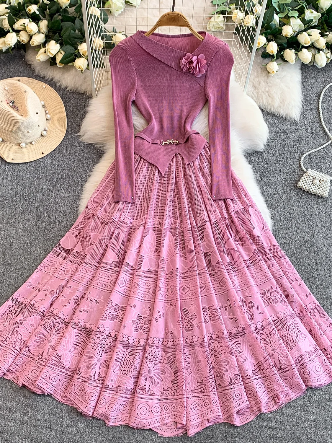 Ele Lace Splice Lon… - image