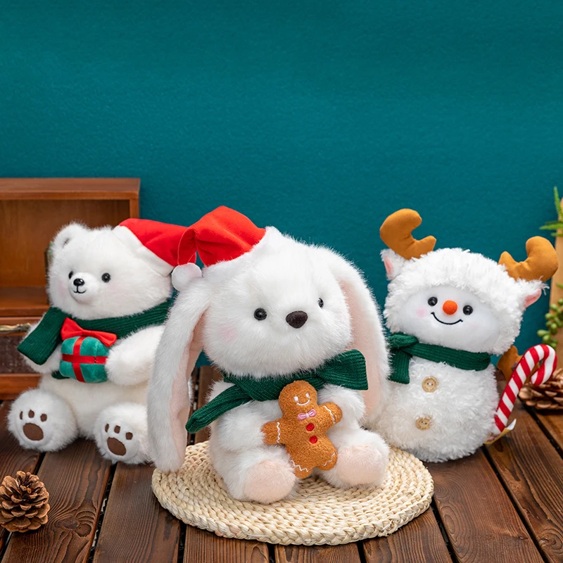 Счастливая кукла-снеговик, рождественский подарок, рождественская елка, плюшевая кукла с животными, плюшевое украшение, подарок для пары, кукла для девочек, праздничный подарок-сюрприз