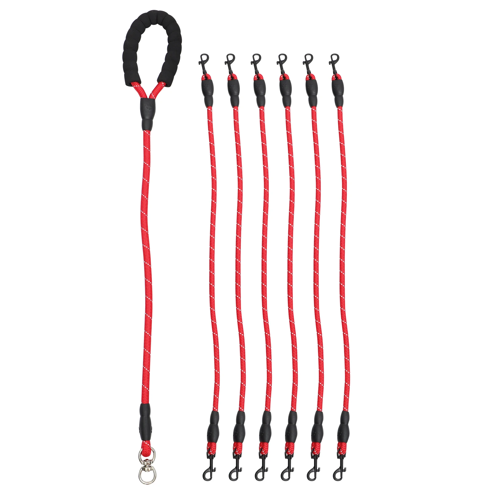 

Multi-headed Dog Leash Pet Traction Rope Safety Walking Training Belt for Multiple Dogs Durable Nylon Long Adjustable