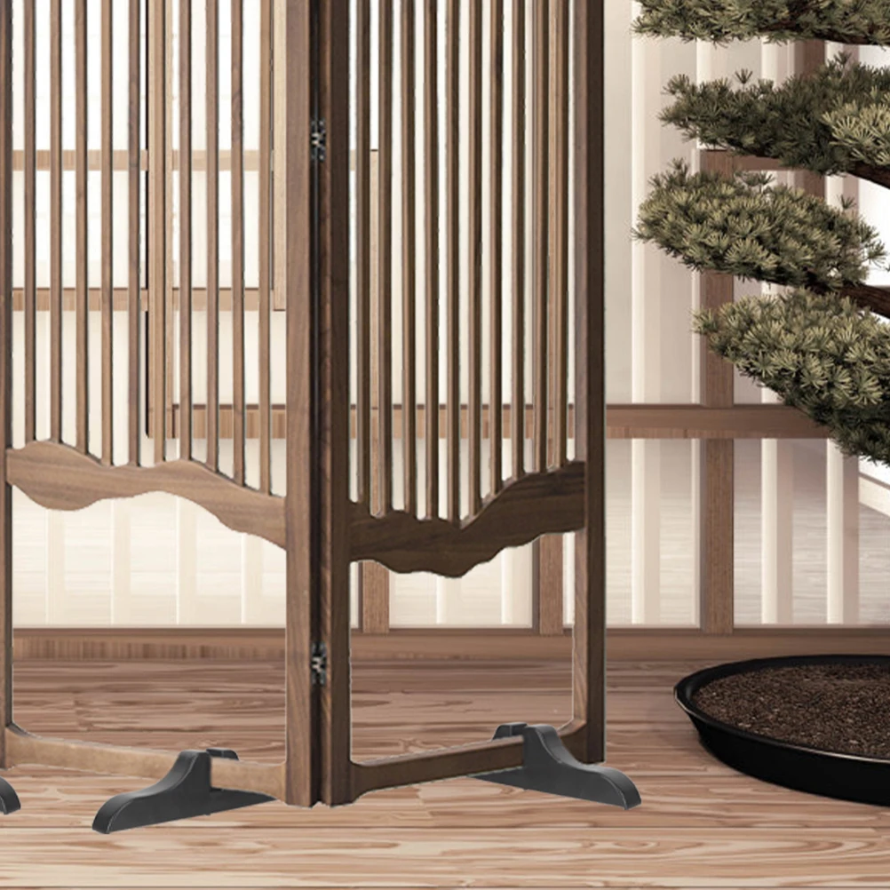 

3 Pcs Screen Partition Foot Seat Holder Room Divider Feet for Straighten Indoor Base Folding Household Bases Plastic