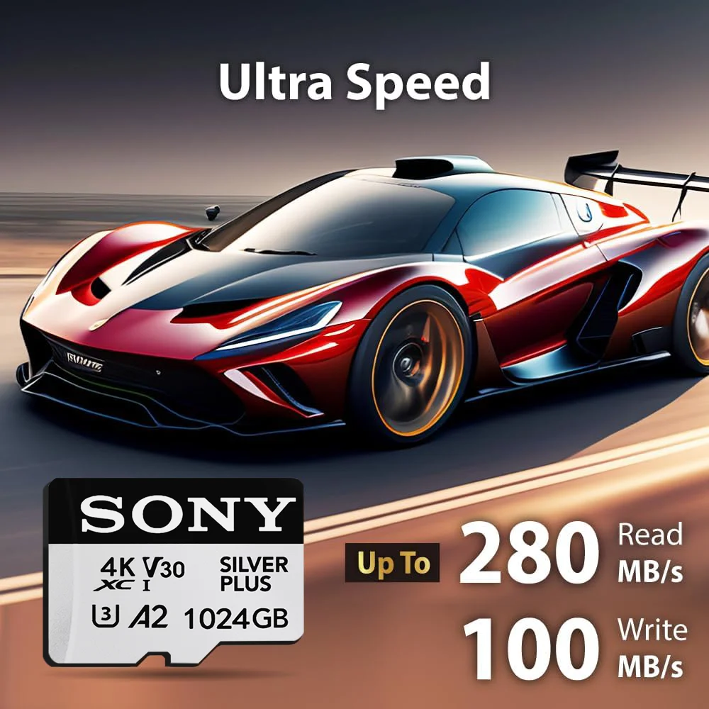 SONY-High Speed Mini SD Card, Class10 Memory Card, 1TB, 512GB, 256GB, 128GB, 64GB, TF Flash Card