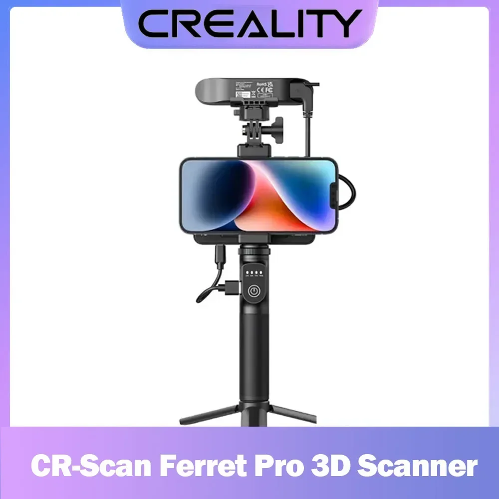 Creality CR-Scan Ferret Pro 3D Scanner Handheld Anti-shake Tracking WiFi6 24-bit full-color Wireless Scanning 0.1mm Accuracy