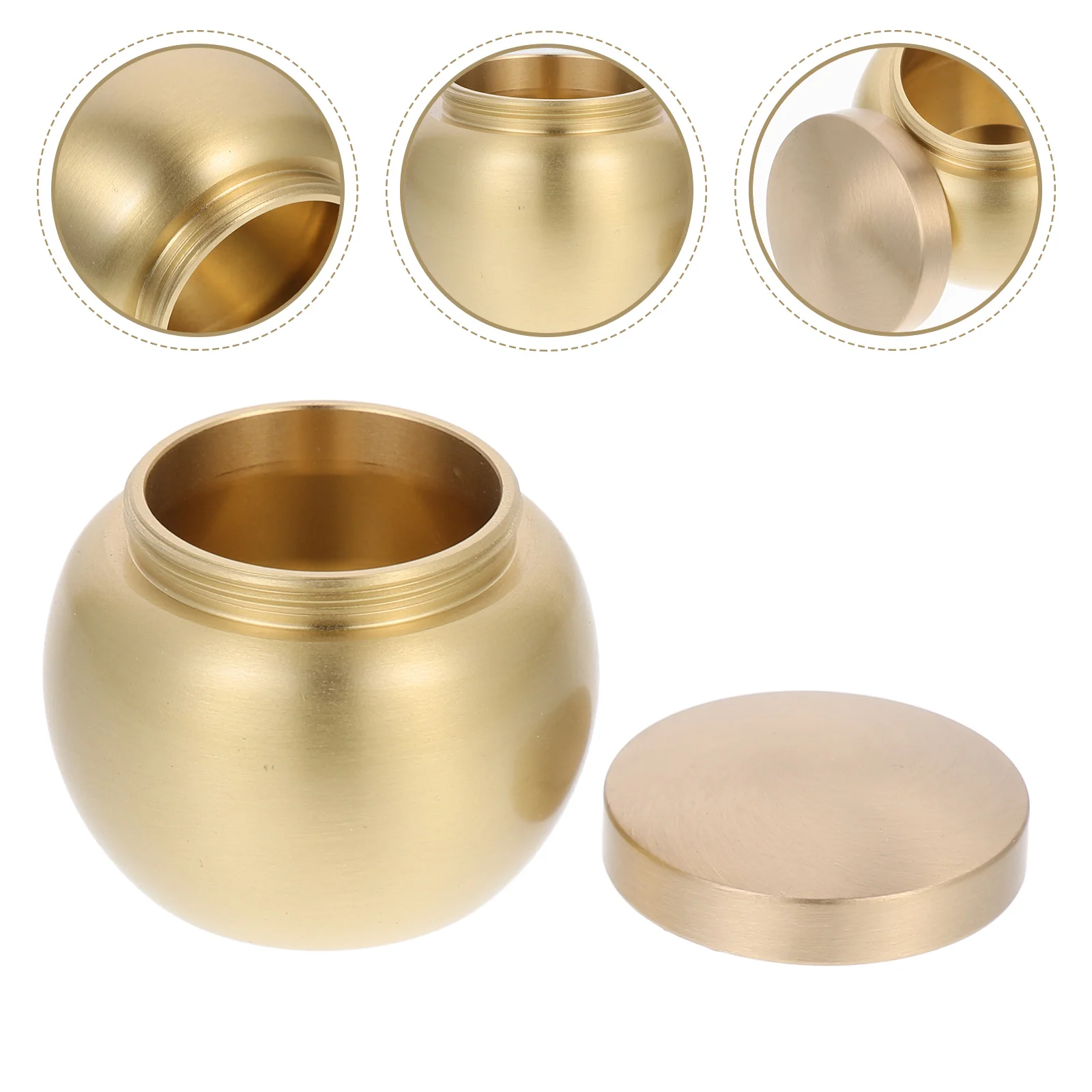 Human Urn Pet Funeral Casket Copper Cinerary Ashes Jar Holder Mini Brass Small Commemorative