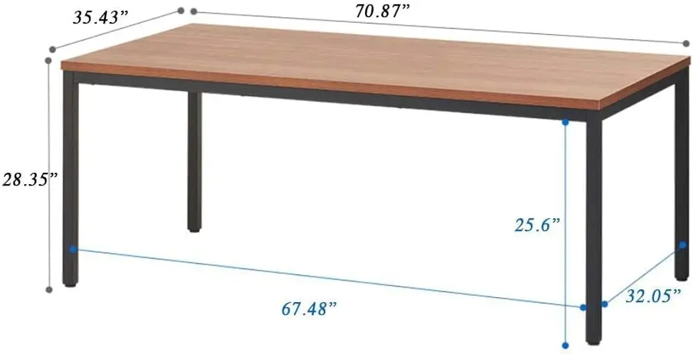 Sleek and Sturdy 70 Inch Computer Desk - Perfect for Work and Study, Multi-Purpose Table for Writing, Dining, and Workstation