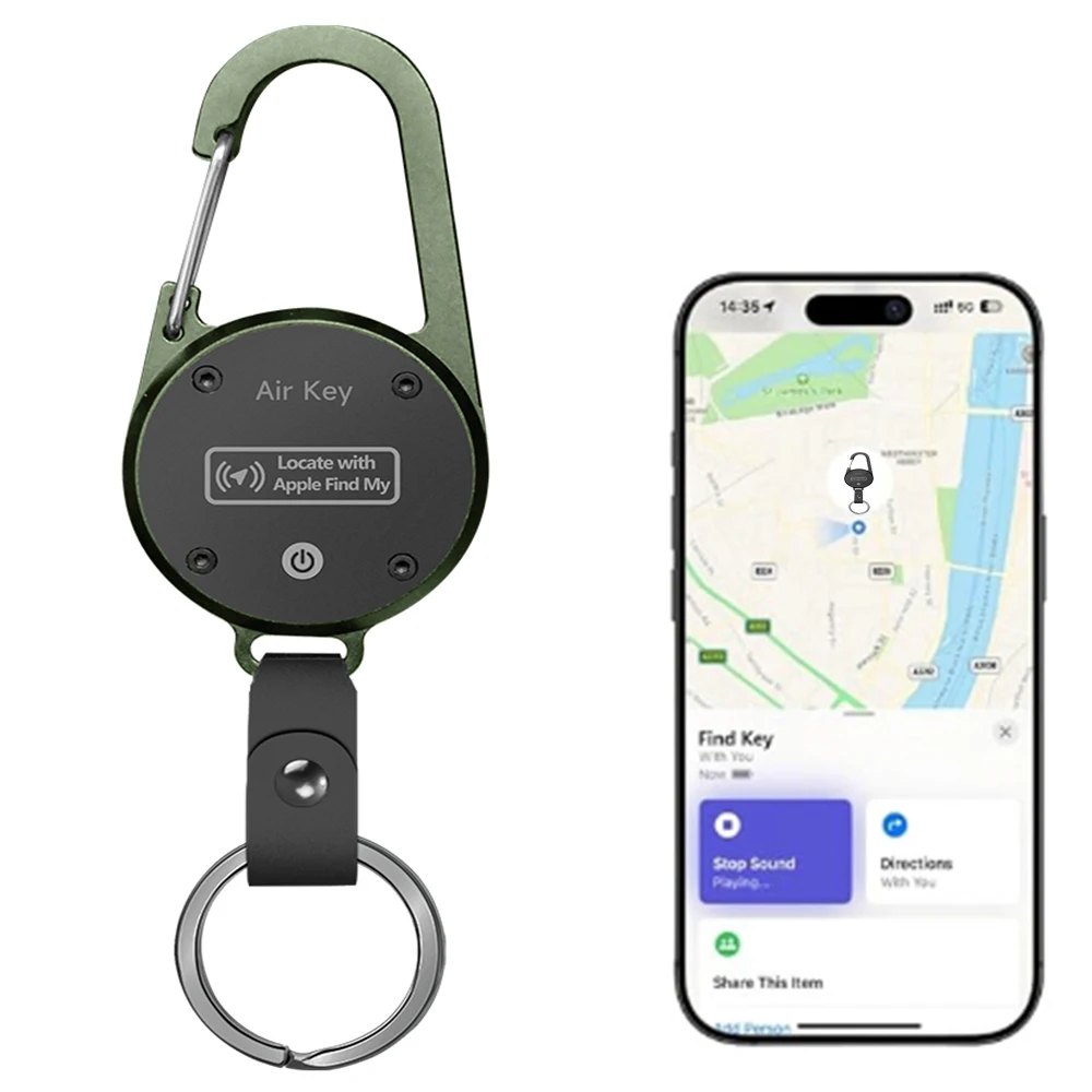 Keychain Tracker Tag, Works with My (iOS Only), Car Key Chain Keychain Accessories for Men, Keychain Anti-Lost Key Finder