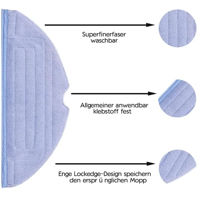 Kit de tampons de vadrouille en microfibre pour aspirateur Roborock S7 S7maxv S7maxv Plus S8 S8 + T7S T7S Plus, pièces de rechange, MAKE-12PCS