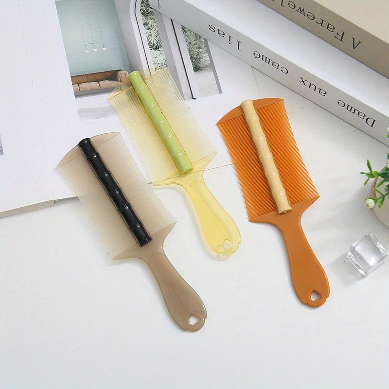 New Scalp Exfoliating Comb - Double-Sided Fine Tooth Dandruff Remover Brush with Ergonomic Handle for Deep Cleansing & Massage