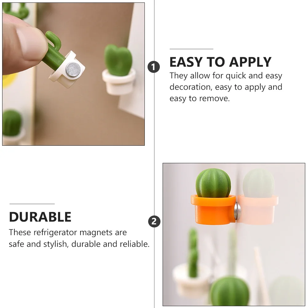 

18Pcs Adorable Succulent Plant Magnets Refrigerator Decor Stickers for Kitchen Office Bulletin Board Note Holder