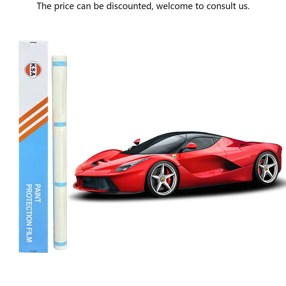 

KSA Auto Clear Transparent TPU Car Wrapping PPF Film Anti-Yellowing Self-Adhesive Protective Auto Paint Color Changing